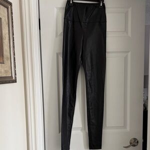 Sleek Black Faux Leather Leggings